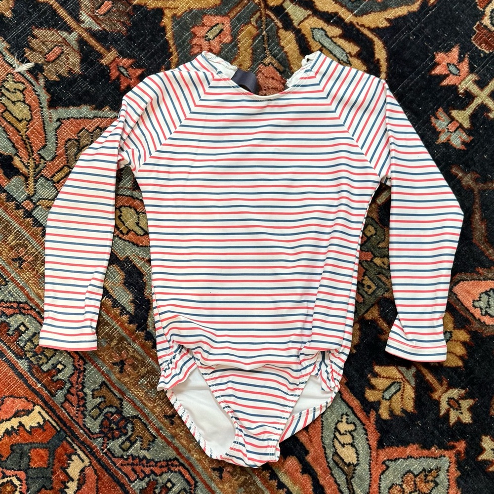 Minnow Striped Long Sleeve Bodysuit Size 5/6T